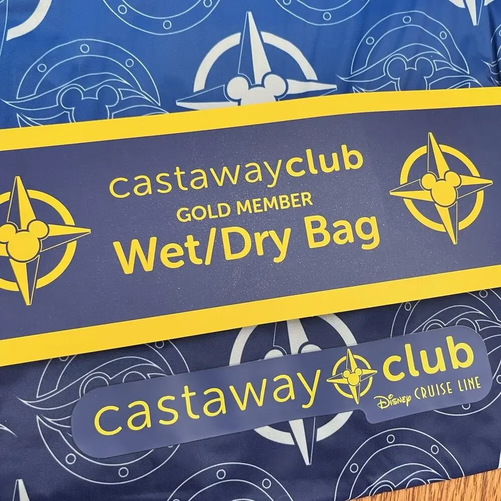 2026 New Castaway Club Gold Member Gift Wet Dry Bag Disney Cruise Line Swag DCL